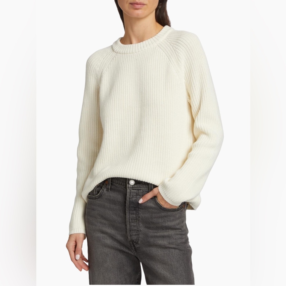 Jenni Kayne Ivory Cotton Fisherman Sweater